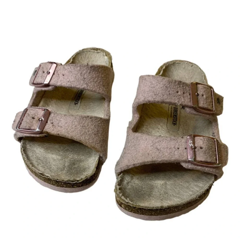 BIRKENSTOCK Arizona Happy Lamb Kids Wool Pink size‎ 1-1.5 US/32EU